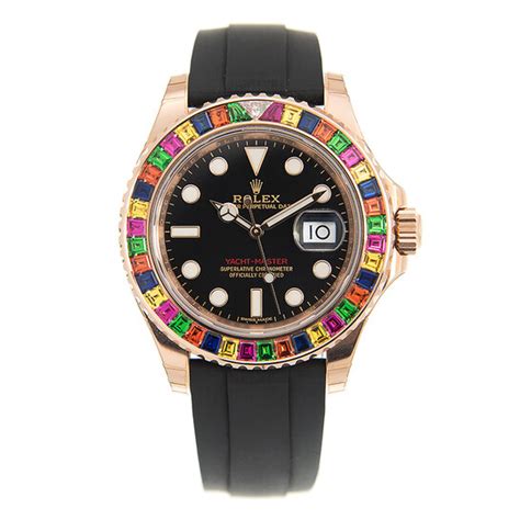 rolex yacht master rainbow bezel